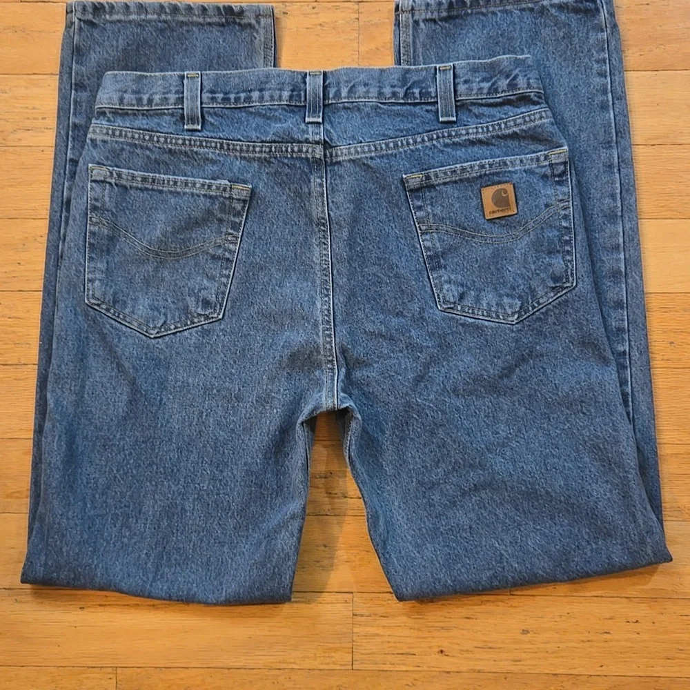 Carhartt Jeans Mens 36x44 (35x33 Actual) Relaxed Fit Straight Leg Denim - Picture 10 of 12